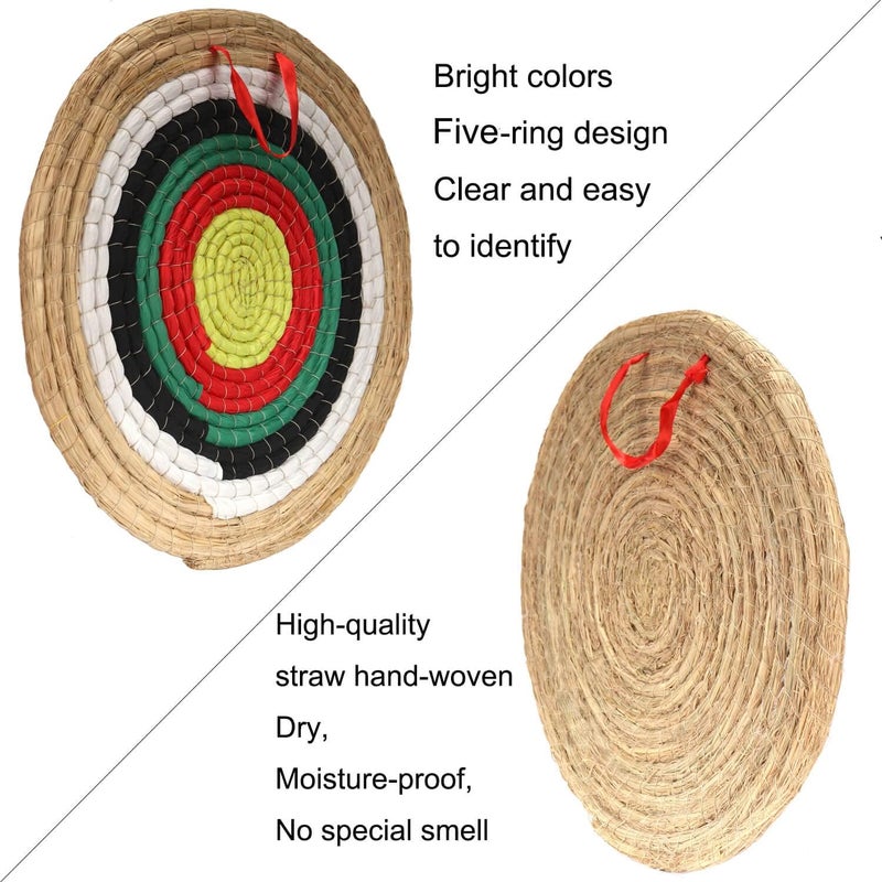 AUVIM Archery Target - Backyard Straw Archery Target for Recurve Compound or Longbow - 20 Inch Traditional Bow Arrow Target for Kids Youth Adult Archery Hunting Practice - Image 4